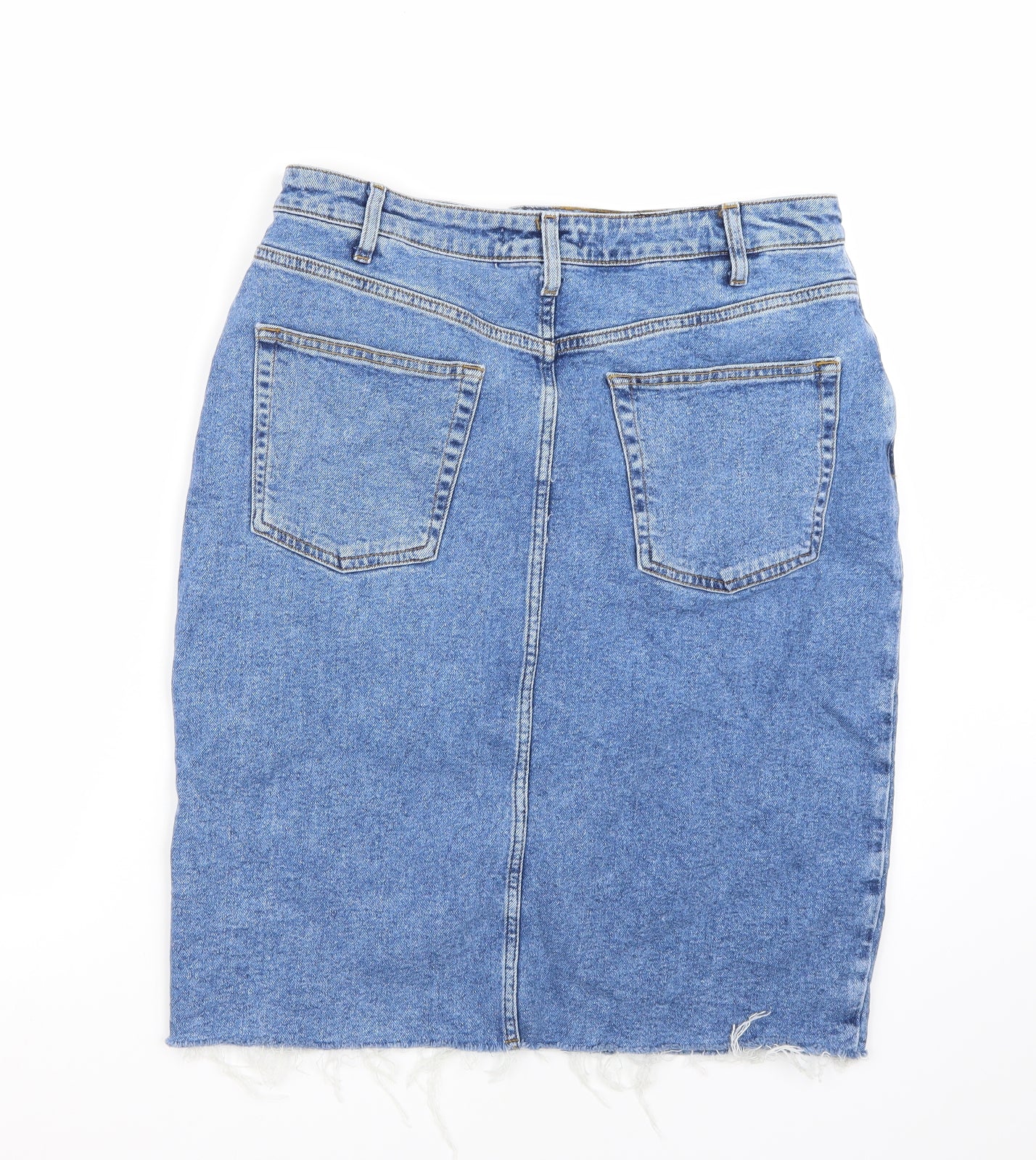 Denim & Co. Womens Blue   A-Line Skirt Size 16