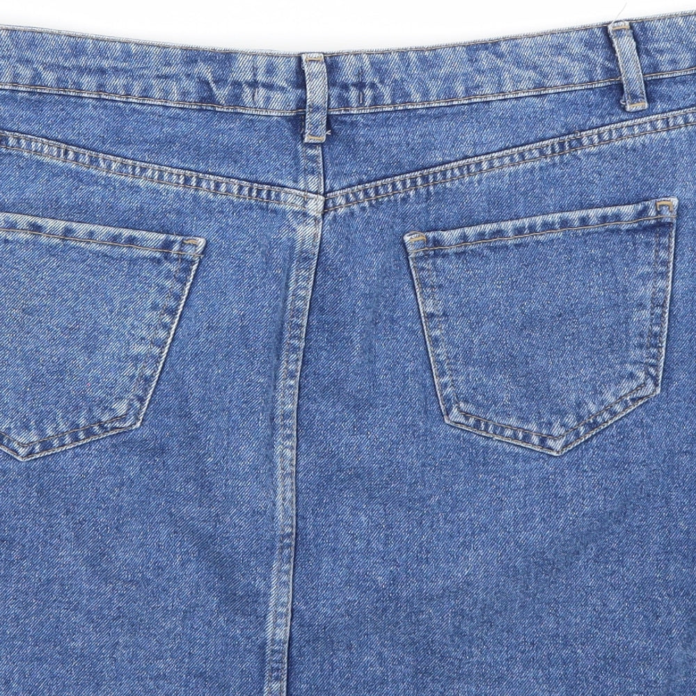 Newlook Womens Blue   A-Line Skirt Size 16