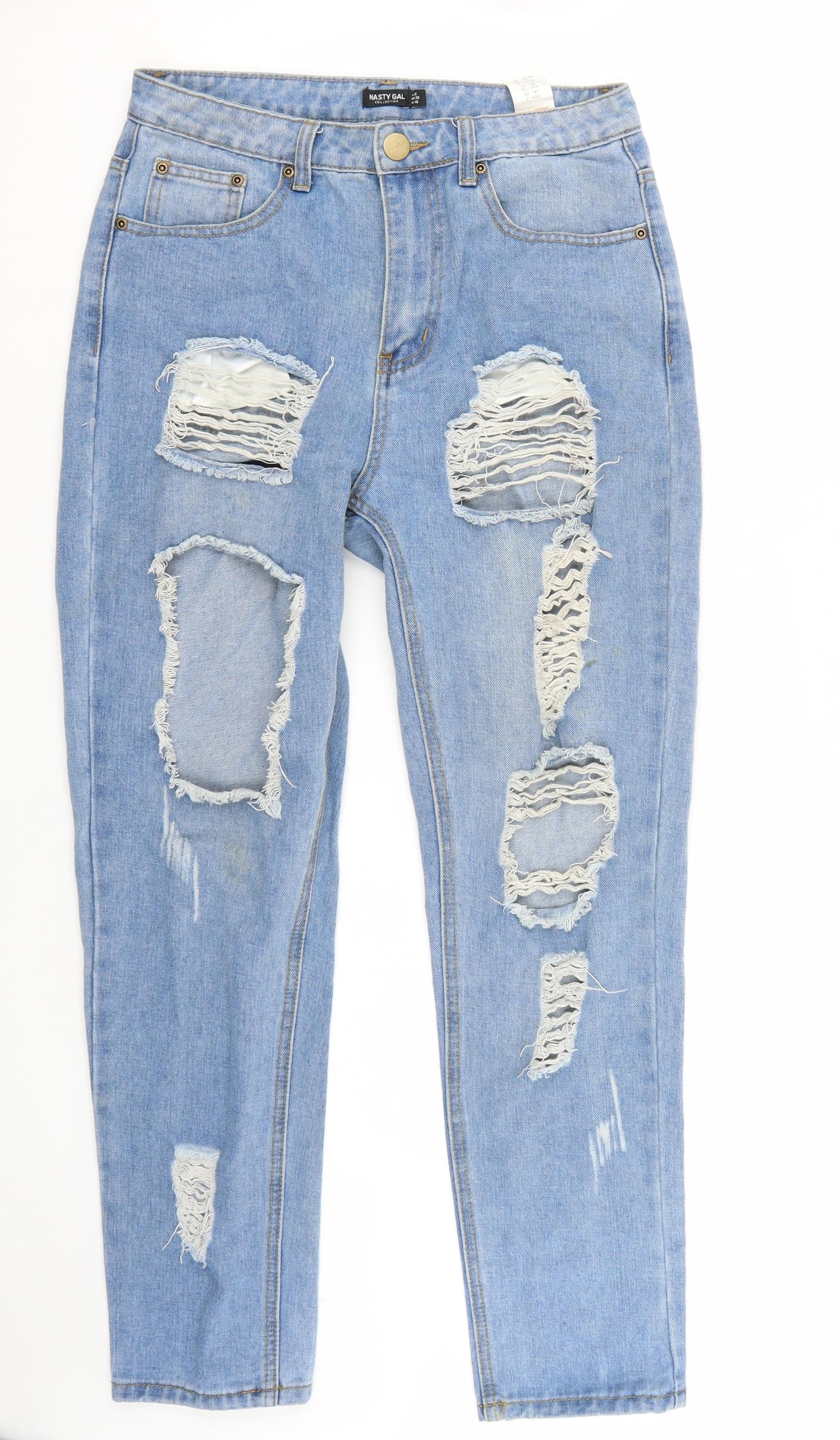 Nasty Gal Womens Blue   Cropped Jeans Size 10 L27 in
