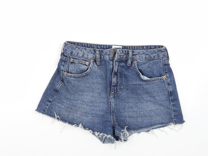 BDG Womens Blue Canvas Mom Shorts Size 29 in