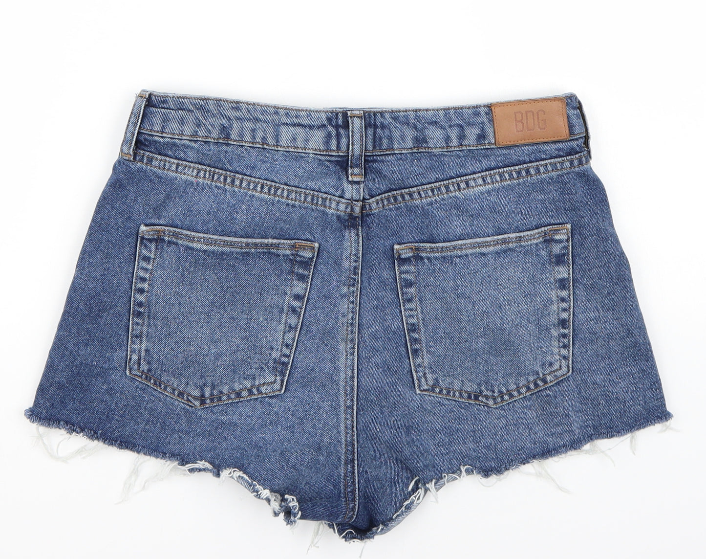 BDG Womens Blue  Canvas Mom Shorts Size 29 in