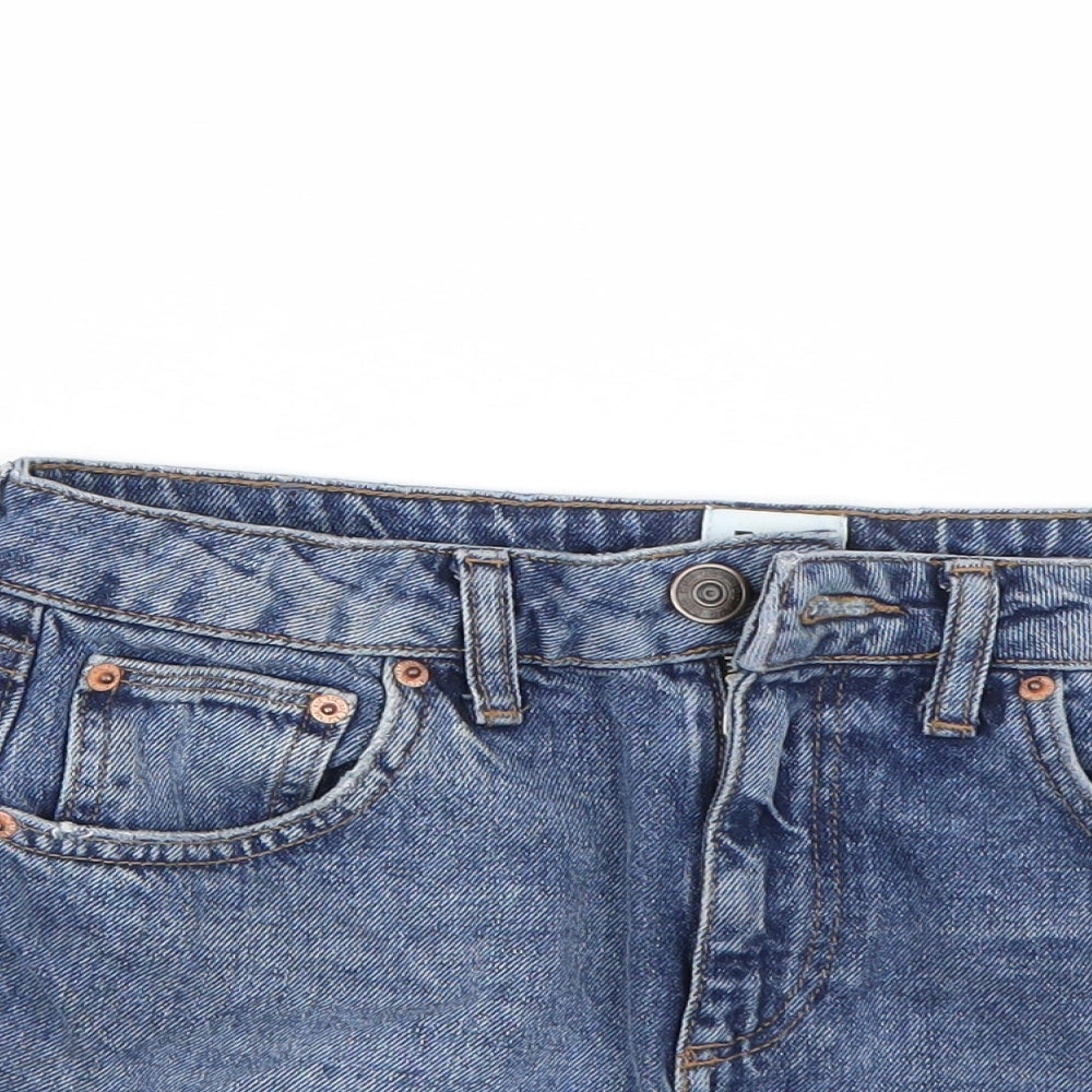 BDG Womens Blue  Canvas Mom Shorts Size 29 in