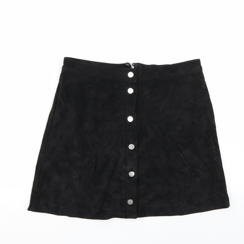 H&M Womens Black   A-Line Skirt Size 8