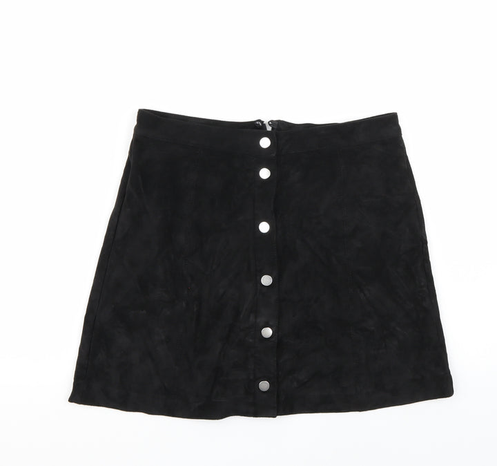 H&M Womens Black A-Line Skirt Size 8