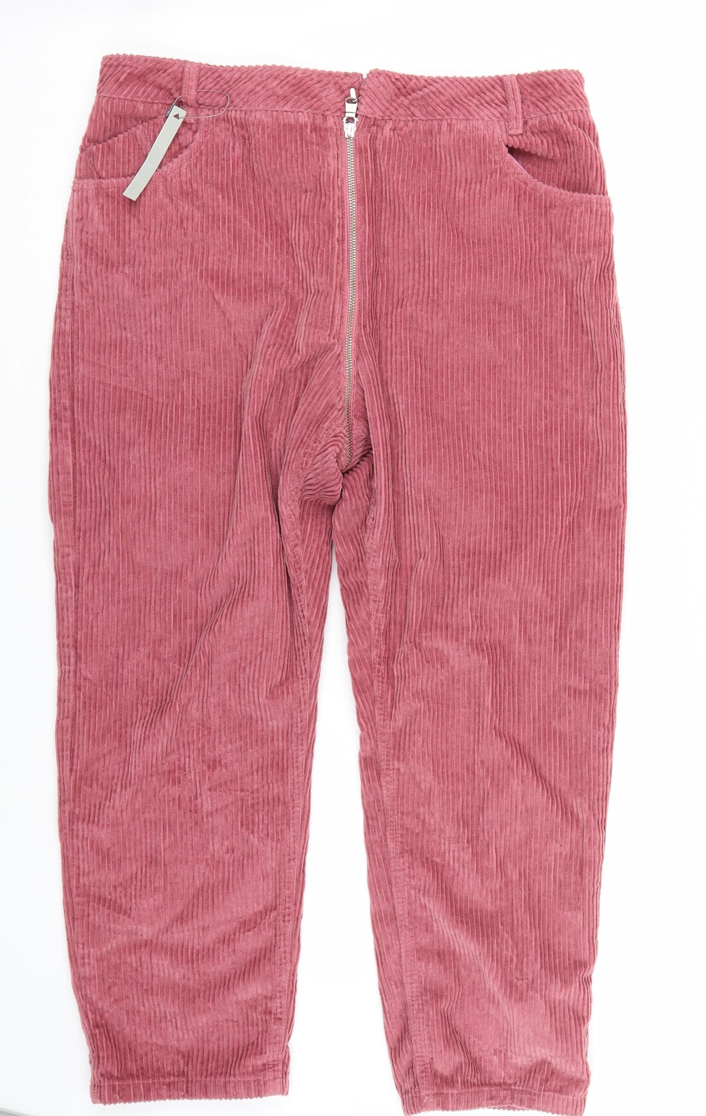 ASOS Womens Pink   Cropped Trousers Size 32 L24 in