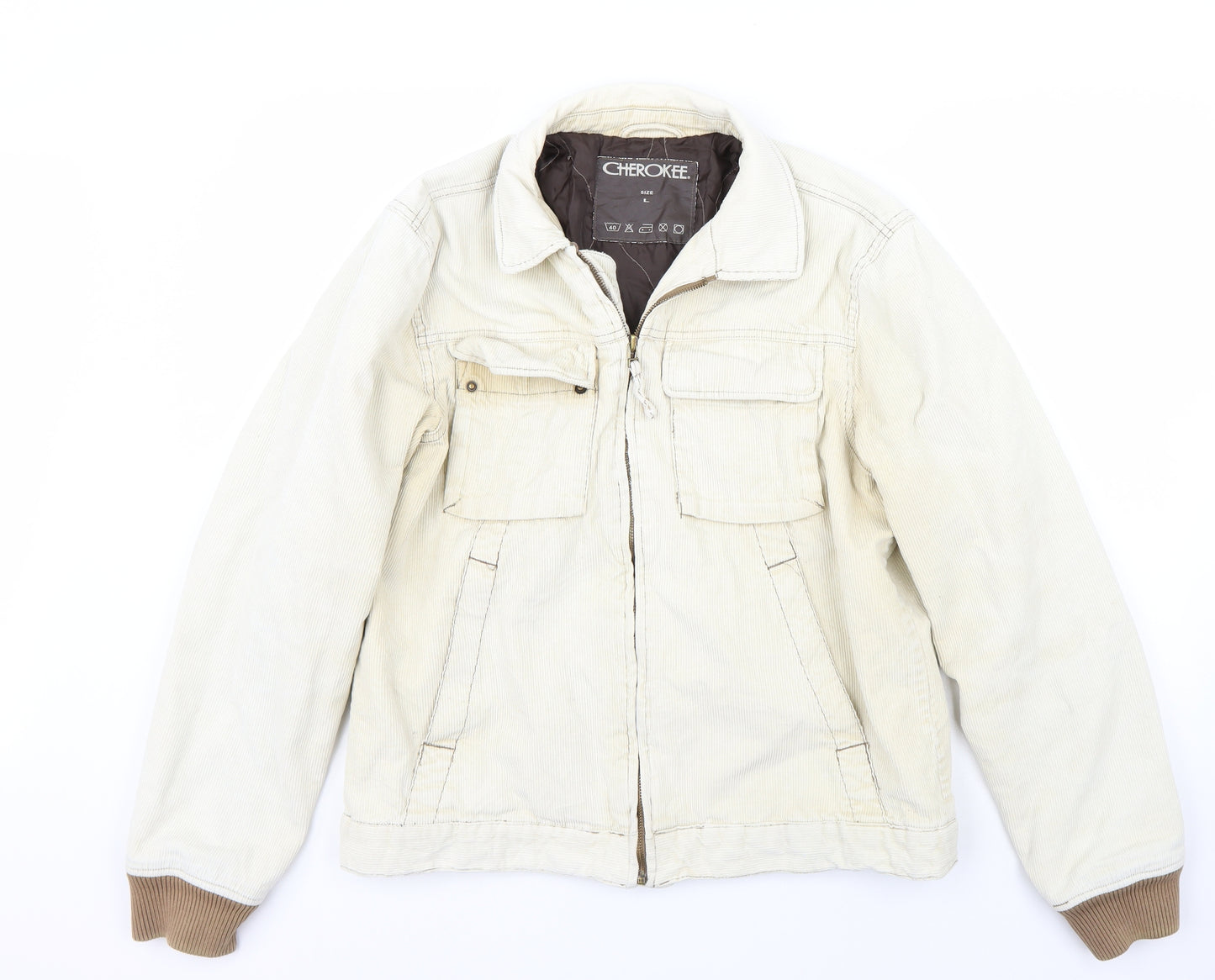 Cherokee Mens White   Jacket Coat Size L