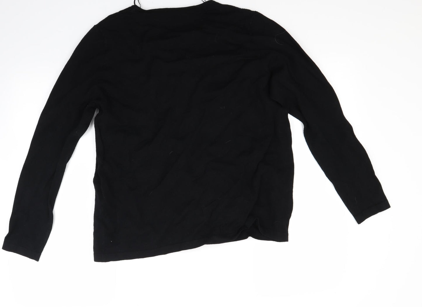 Bonmarché Womens Black Floral  Cardigan Jumper Size 14