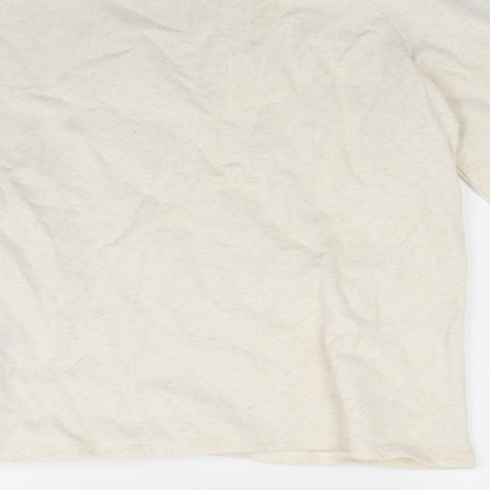 Avon Womens Ivory Floral  Pullover Sweatshirt Size 10