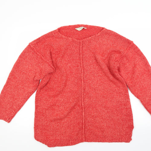 Theme Womens Red   Pullover Jumper Size 18