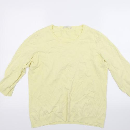 Marks and Spencer Womens Yellow   Pullover Jumper Size 16