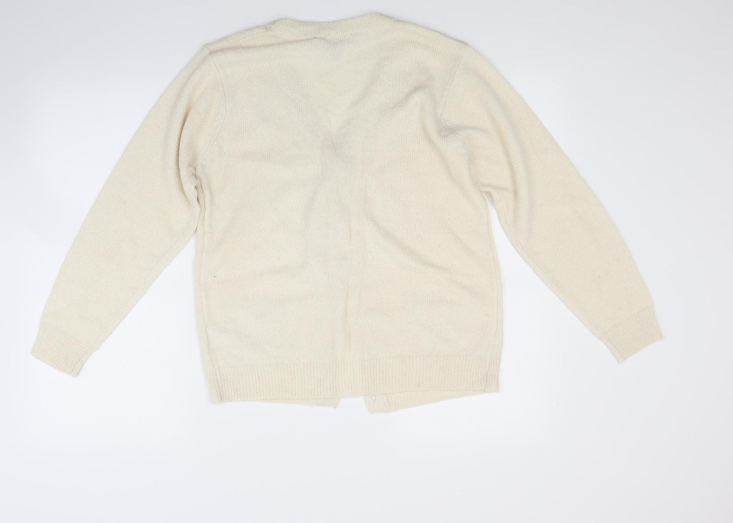 Akal Collection Womens White   Cardigan Jumper Size M