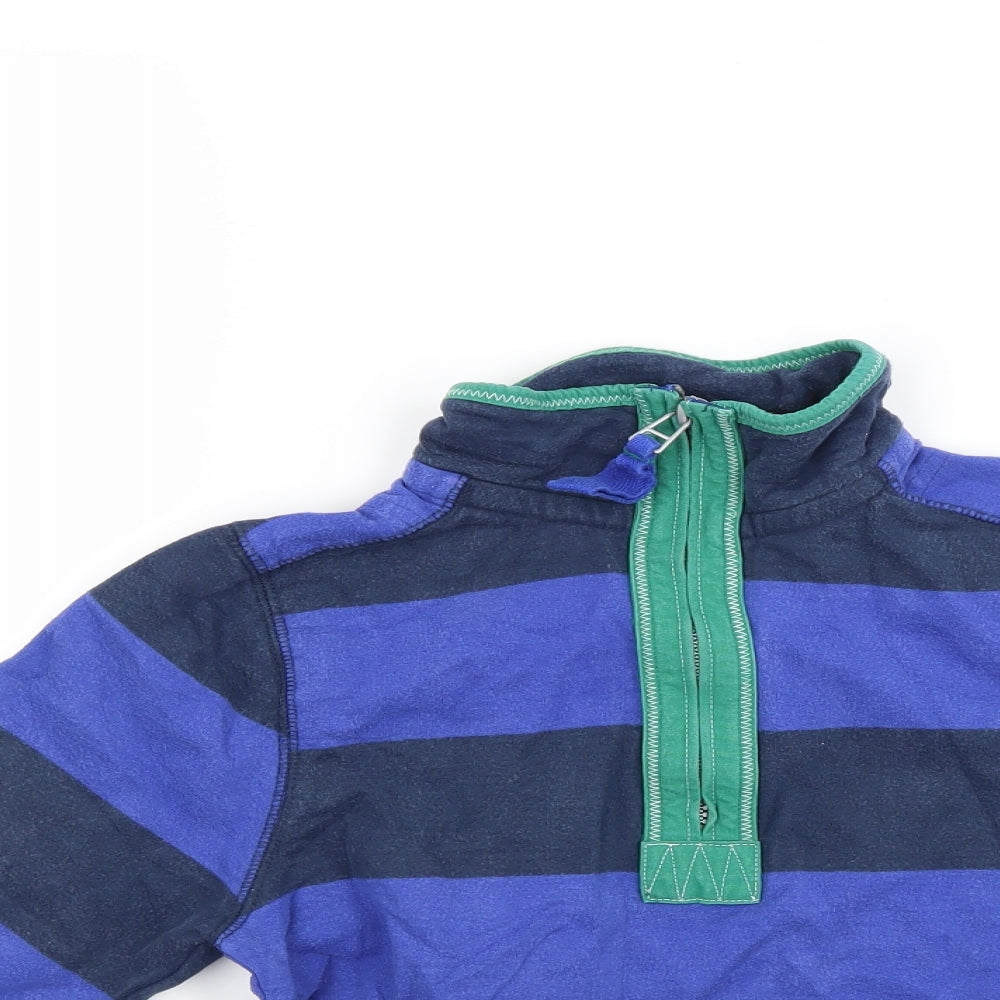 Lazy Jacks Boys Blue Striped  Pullover Sweatshirt Size 5-6 Years