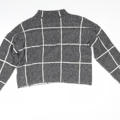 Atmosphere Womens Grey Check  Pullover Jumper Size L