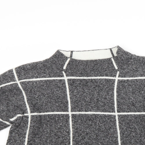 Atmosphere Womens Grey Check  Pullover Jumper Size L