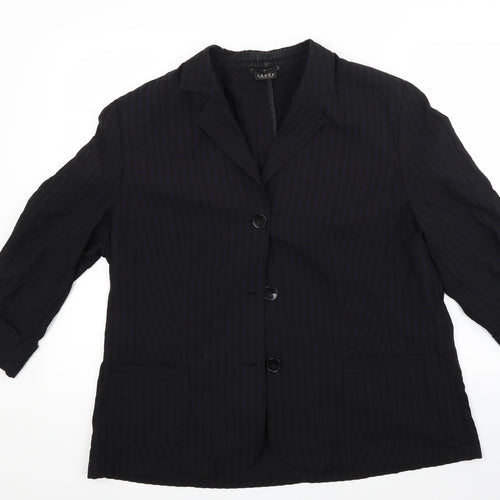 Lebek Womens Black   Jacket Blazer Size 18
