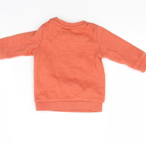 F&F Boys Orange   Pullover Jumper Size 0-3 Months  - Genius