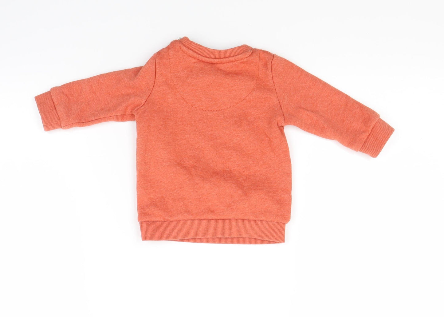 F&F Boys Orange   Pullover Jumper Size 0-3 Months  - Genius