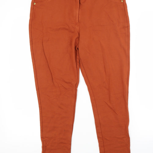 F&F Womens Brown  Jersey Jegging Jeans Size 12 L27 in