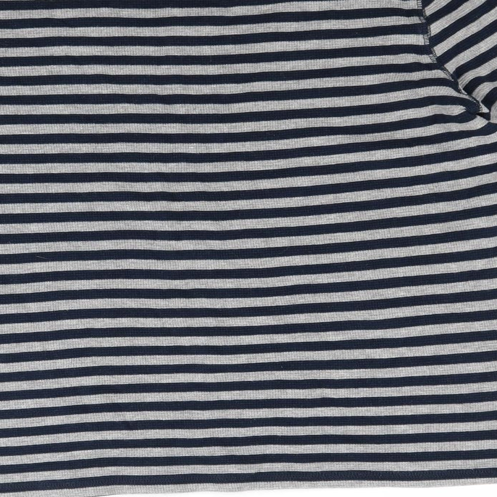 George Mens Grey Striped  Pullover Sweatshirt Size L