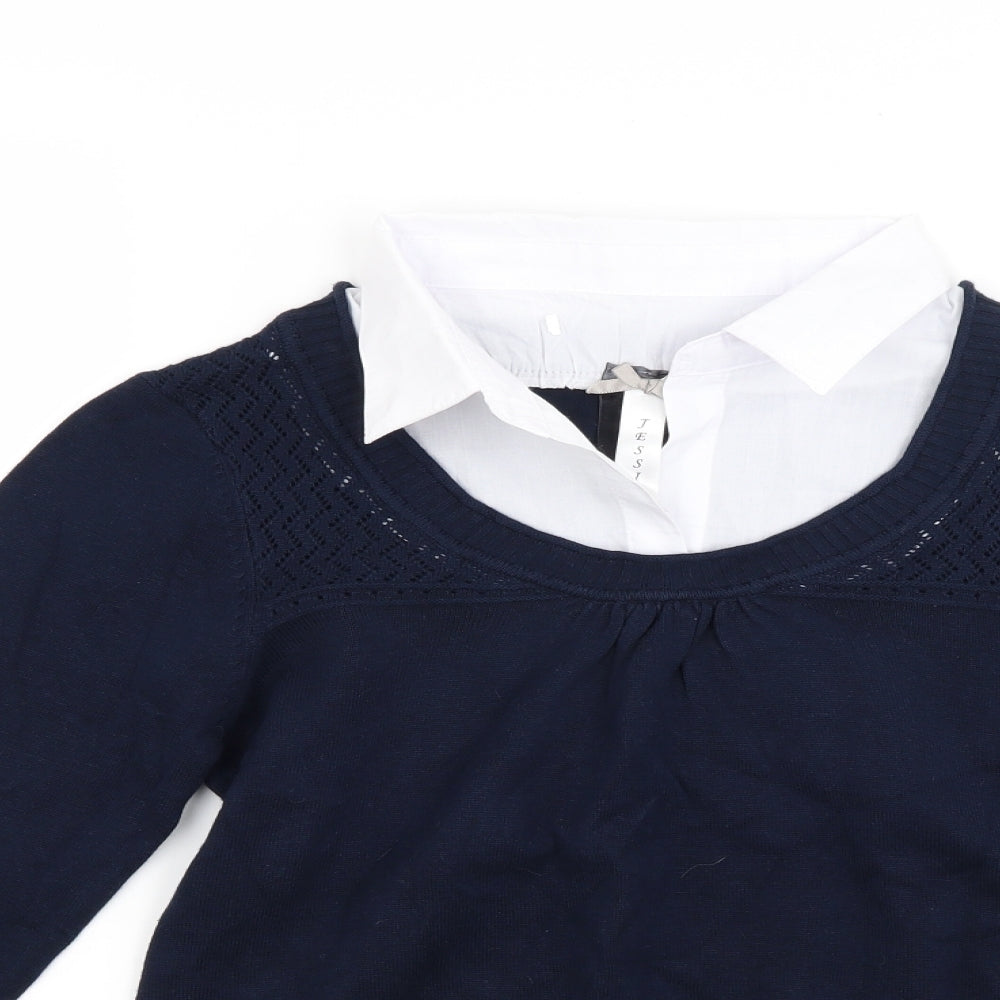 Jessica Womens Blue   Pullover Jumper Size S