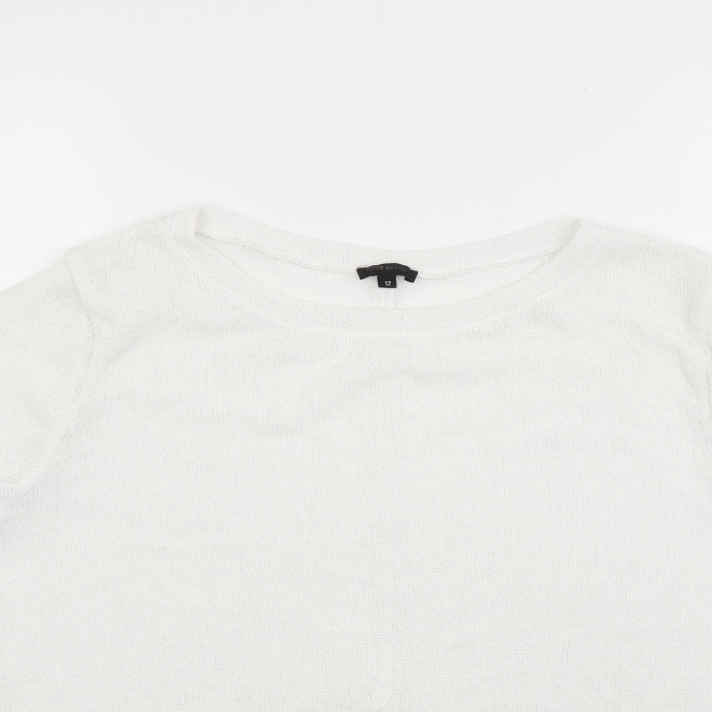 River Island Womens White   Pullover Jumper Size 12
