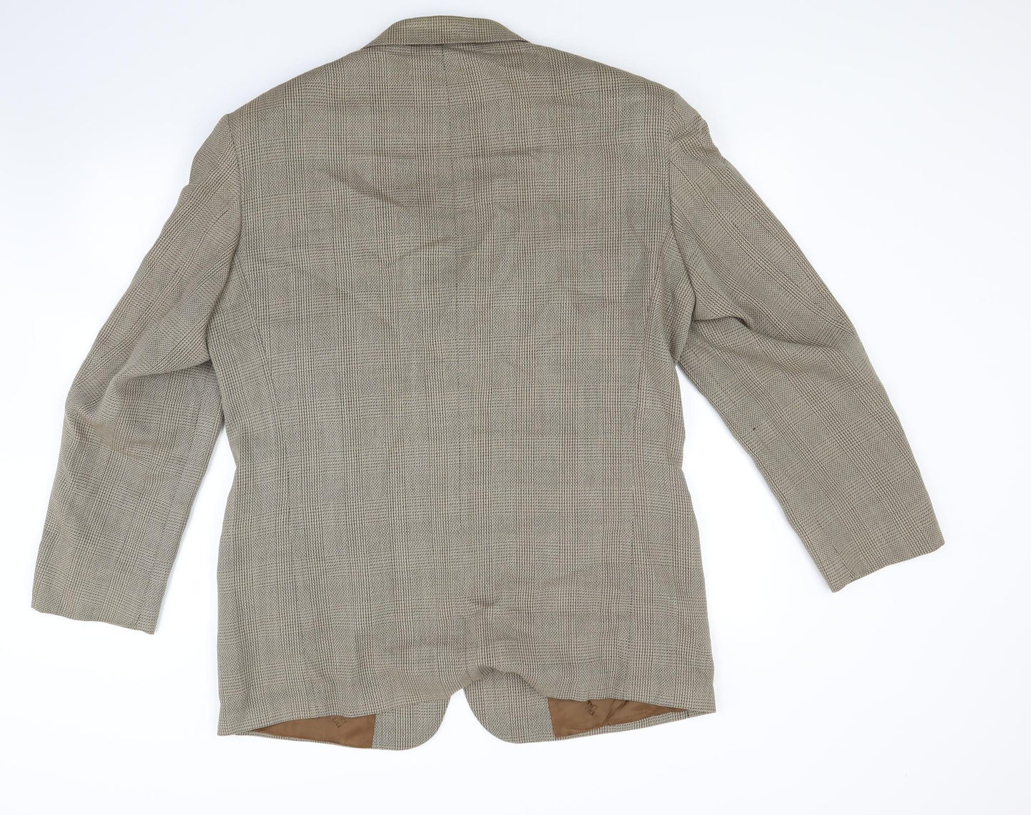 DAKS Womens Brown Check  Jacket Blazer Size 42