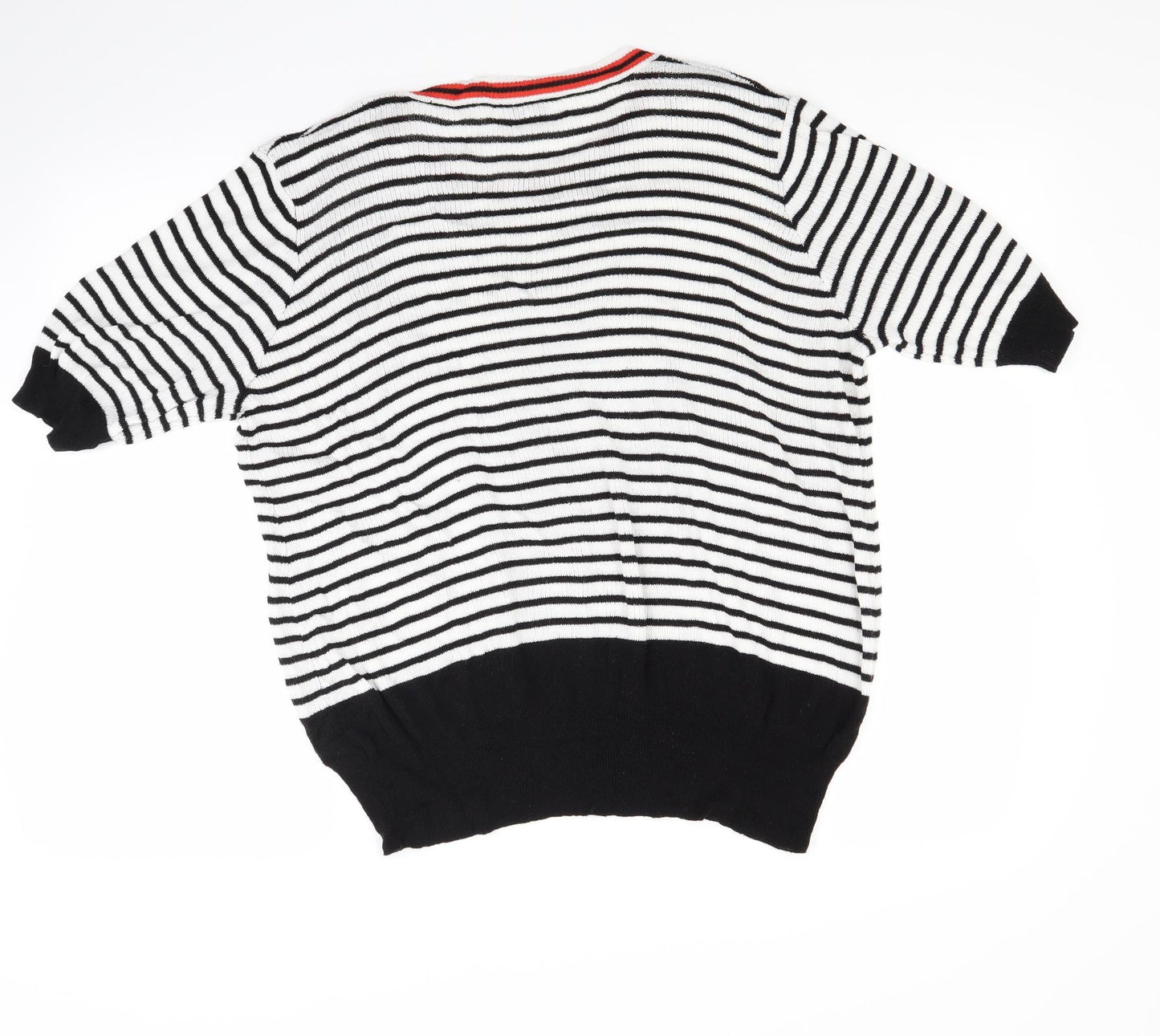 Simply Be Womens White Striped  Pullover Jumper Size 28