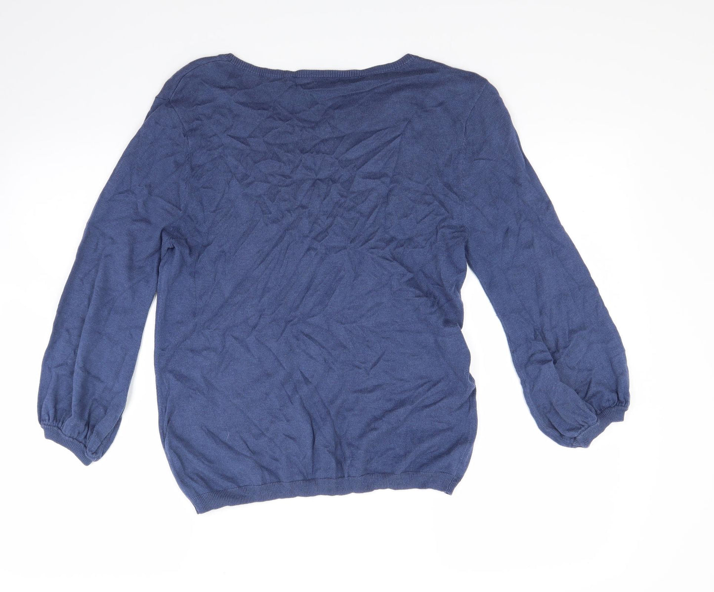 Woolovers Womens Blue   Pullover Jumper Size M