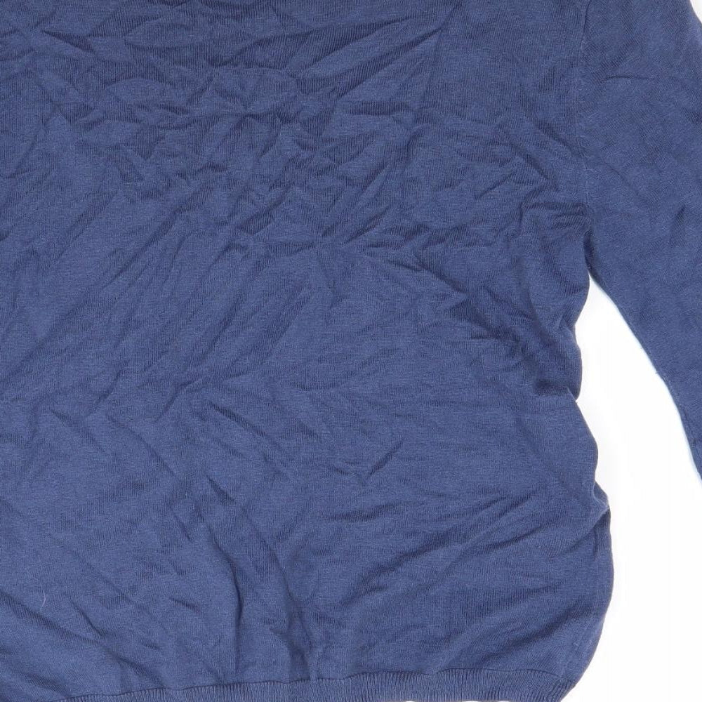Woolovers Womens Blue   Pullover Jumper Size M
