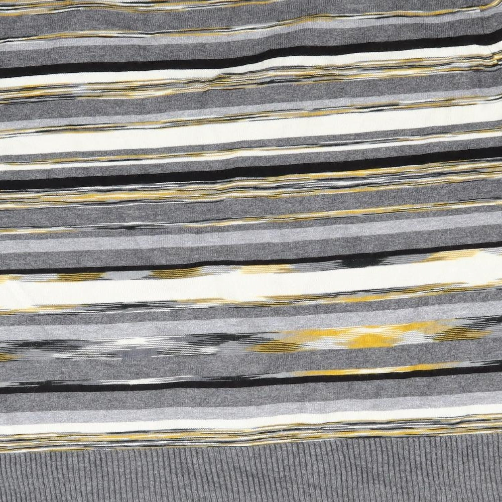 CC Womens Grey Striped  Pullover Jumper Size L