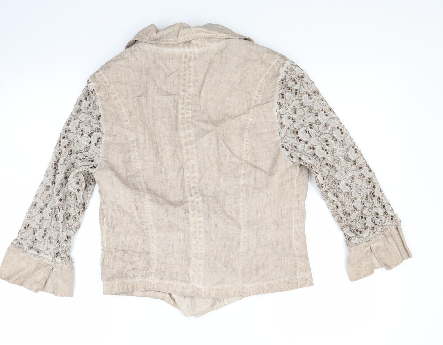 W eza Womens Beige   Jacket Coat Size L