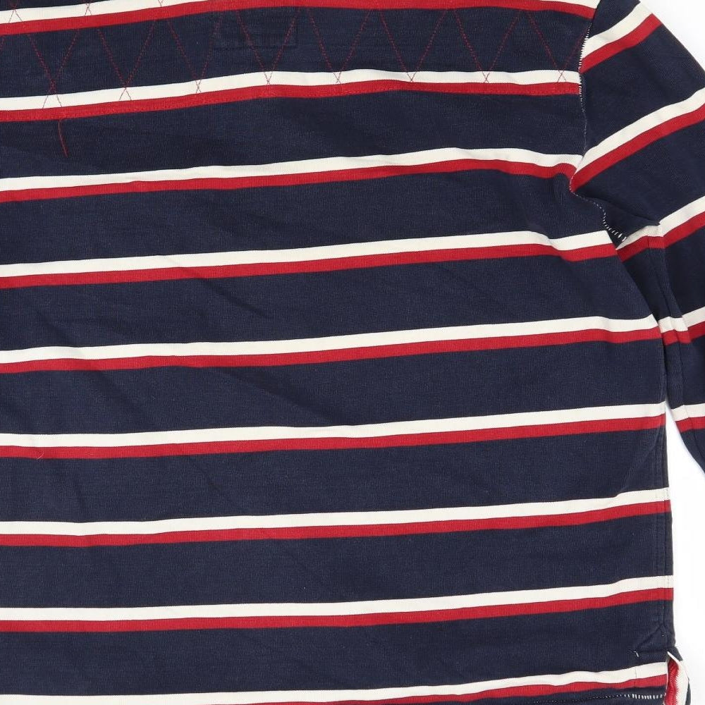 LTB Mens Blue Striped   Polo Size L