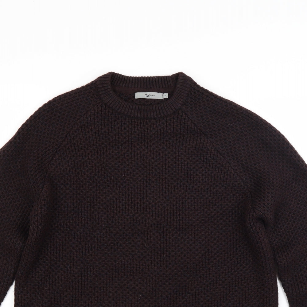 TU Mens Brown   Pullover Jumper Size M