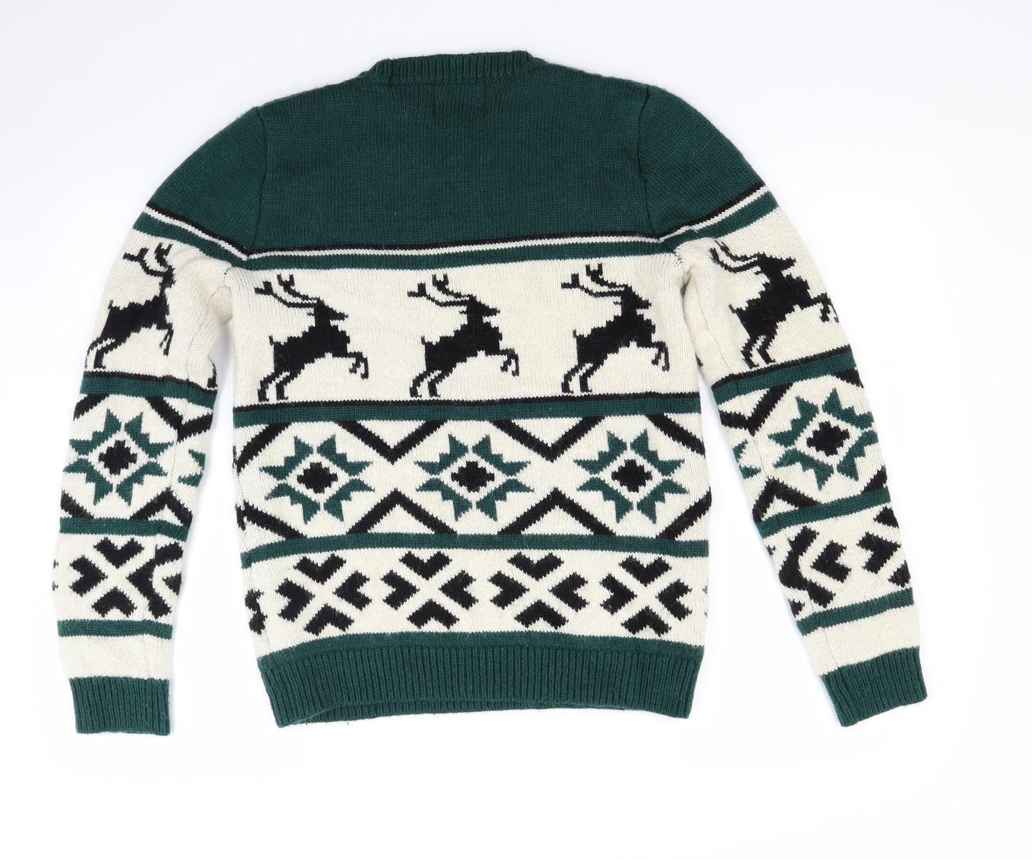 Topman Mens Ivory   Pullover Jumper Size XS  - Christmas  Jumper