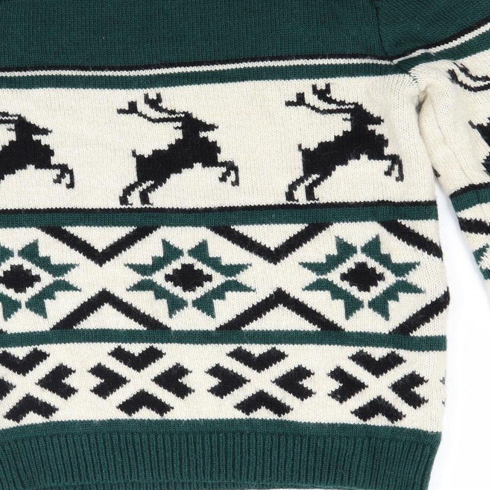 Topman Mens Ivory   Pullover Jumper Size XS  - Christmas  Jumper