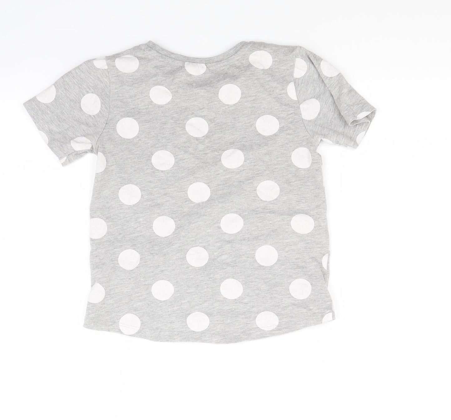 Primark Girls Grey   Basic T-Shirt Size 7-8 Years  - Disney