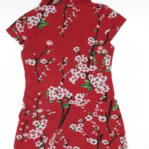 izabel london Womens Red Floral  A-Line  Size 12
