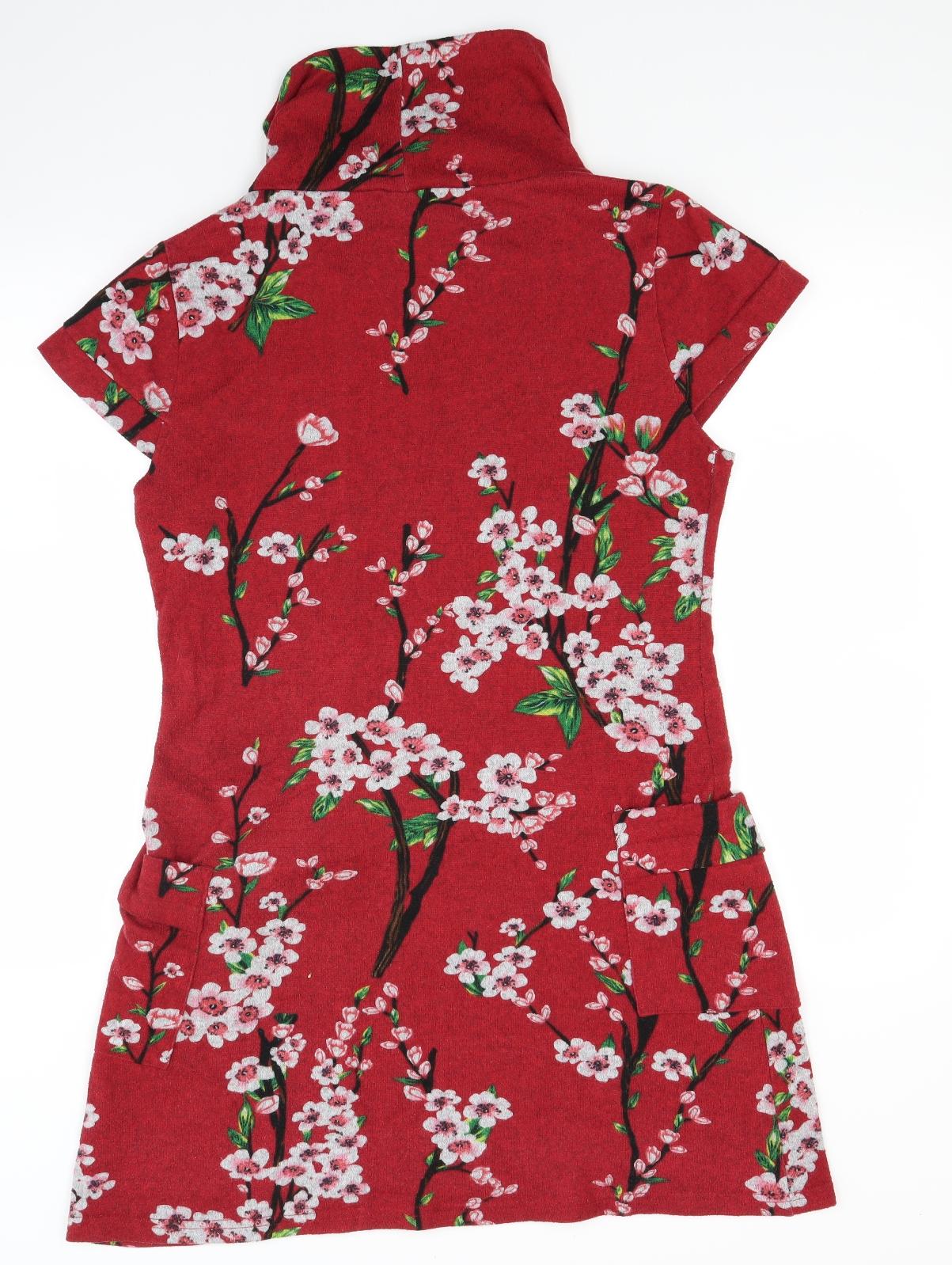 izabel london Womens Red Floral  A-Line  Size 12