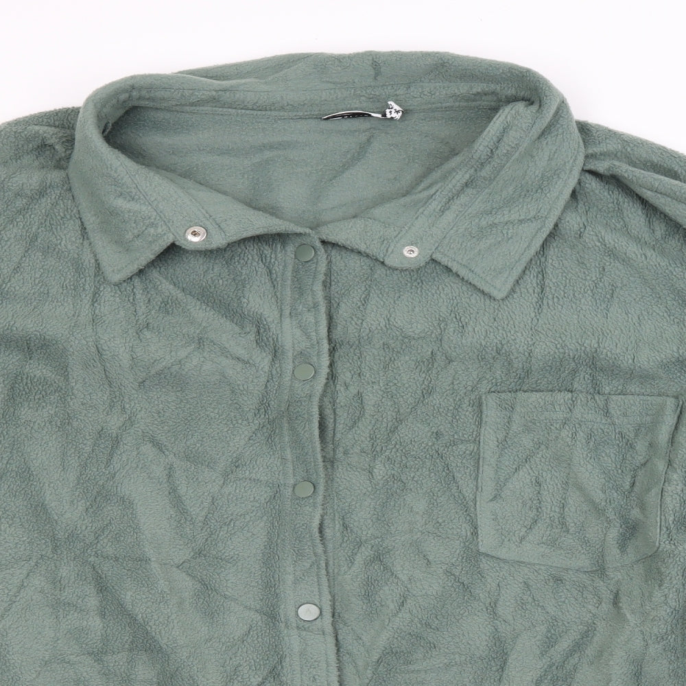 ASOS Womens Green  Fleece Jacket Coat Size 28