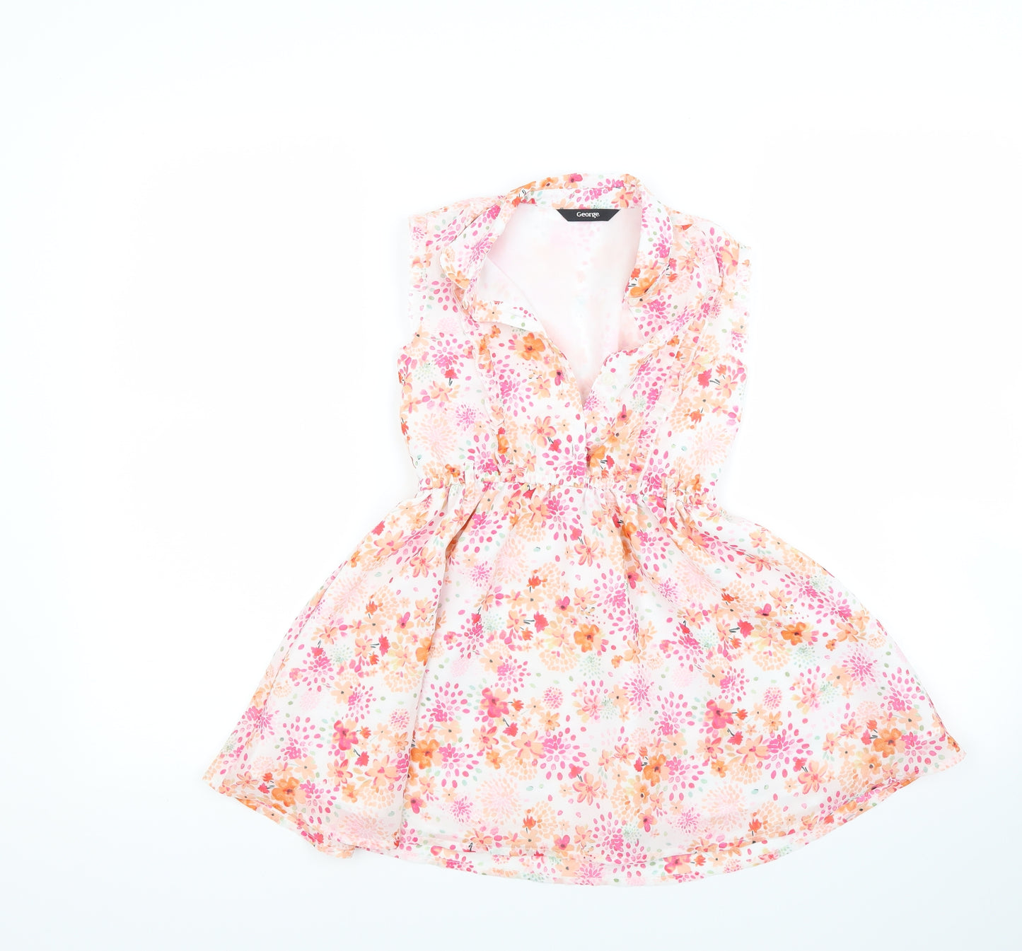 George Girls Multicoloured Floral  Fit & Flare  Size 5-6 Years