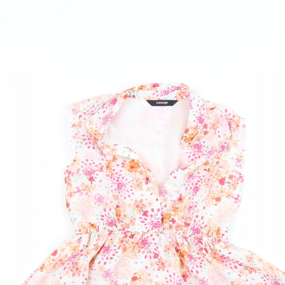George Girls Multicoloured Floral  Fit & Flare  Size 5-6 Years