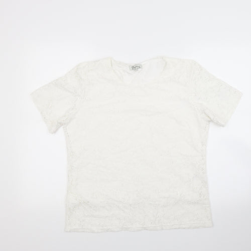 paramour Womens White   Basic Blouse Size L