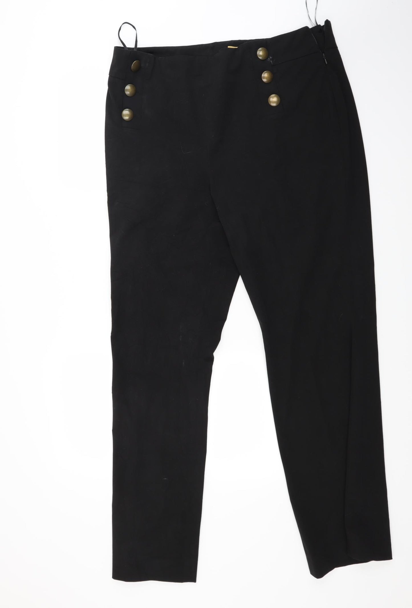Per Una Womens Black   Trousers  Size 18 L28 in