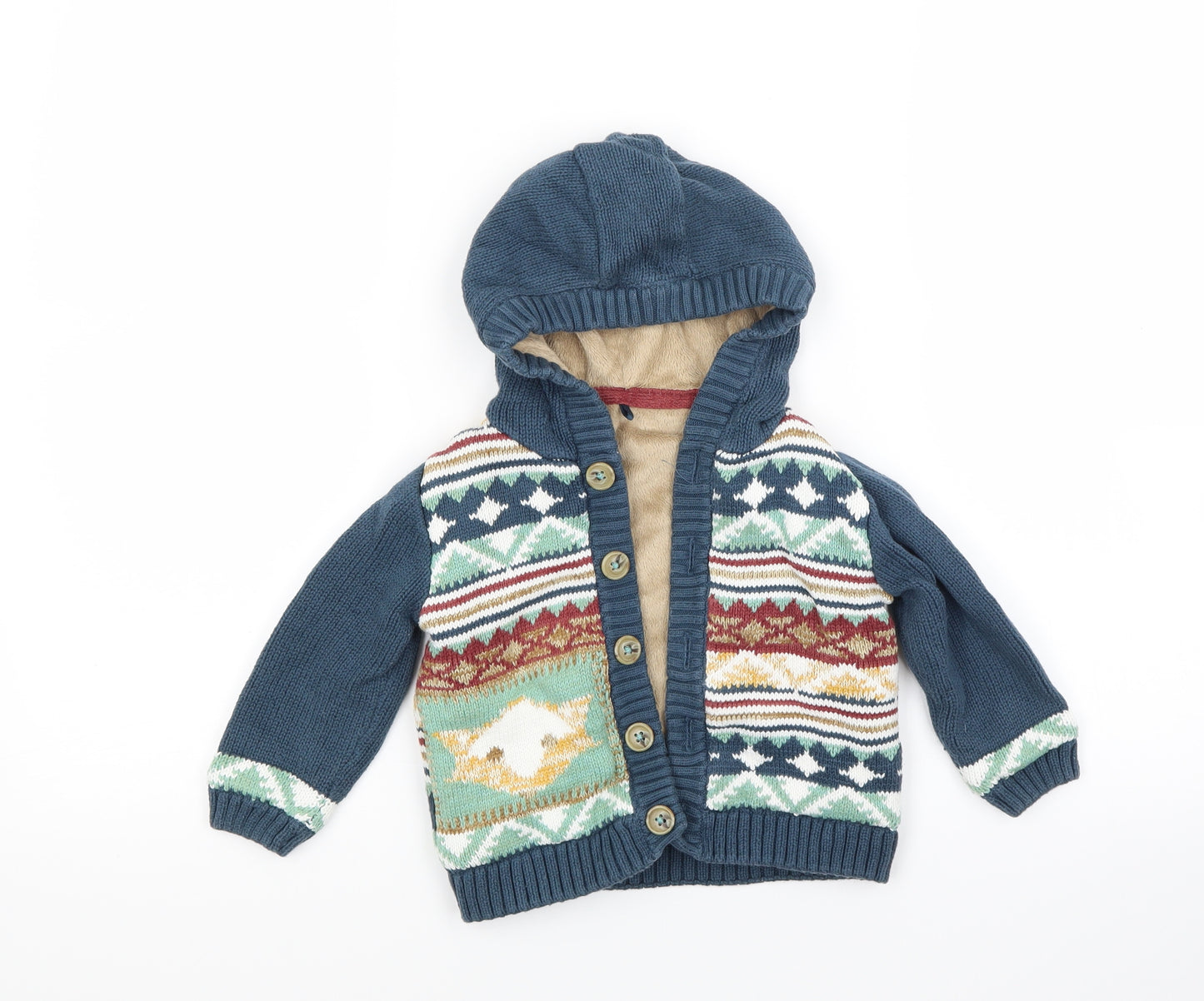 TU Boys Blue   Cardigan Jumper Size 9-12 Months