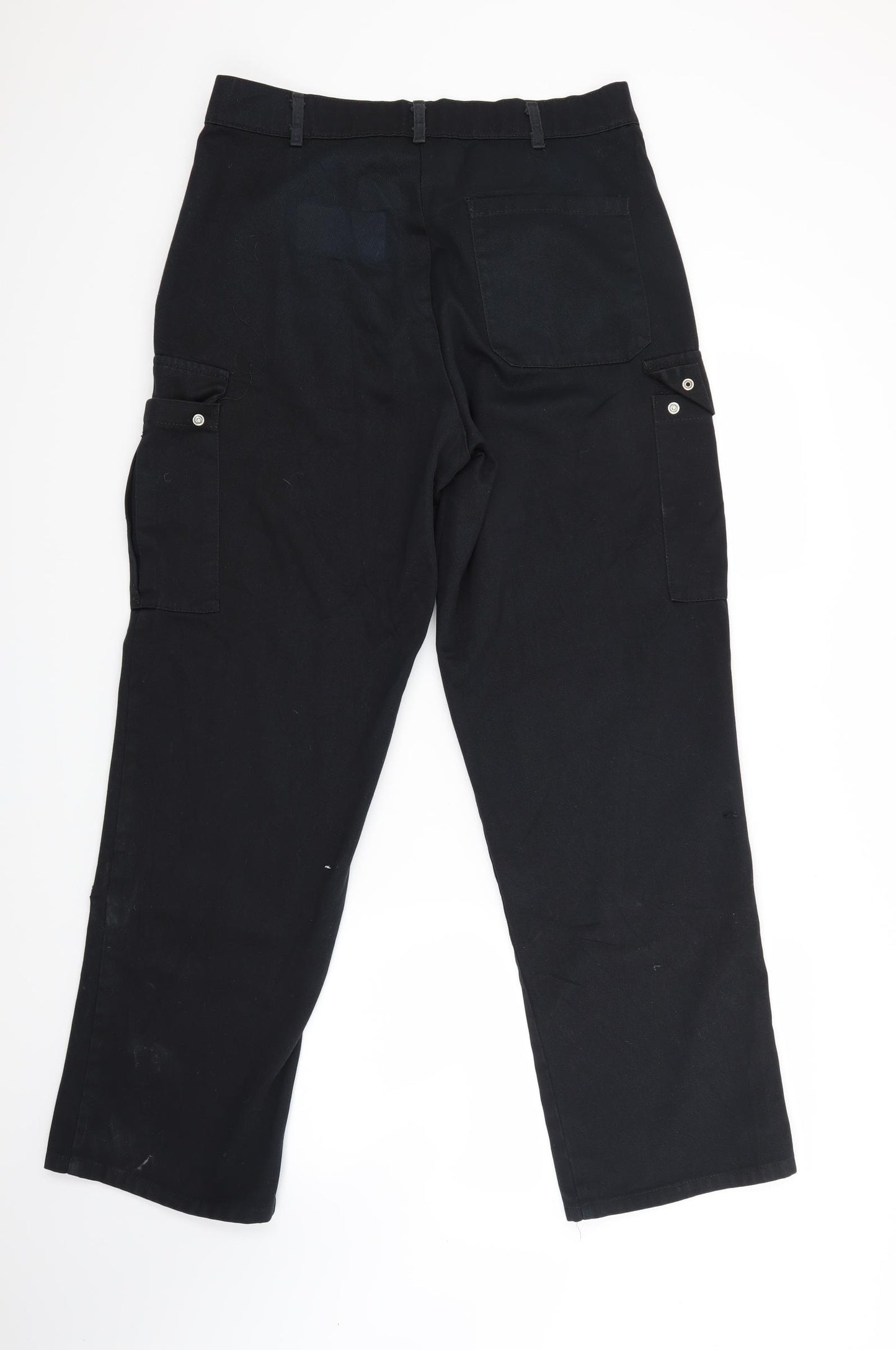 Initial Mens Black   Cargo Trousers Size L L30 in - Workwear