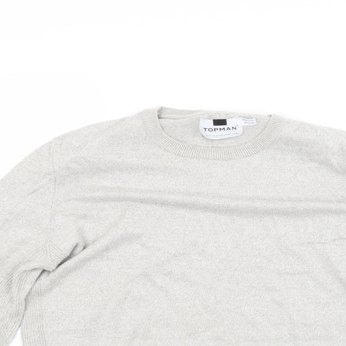 Topman Mens Grey   Pullover Jumper Size M