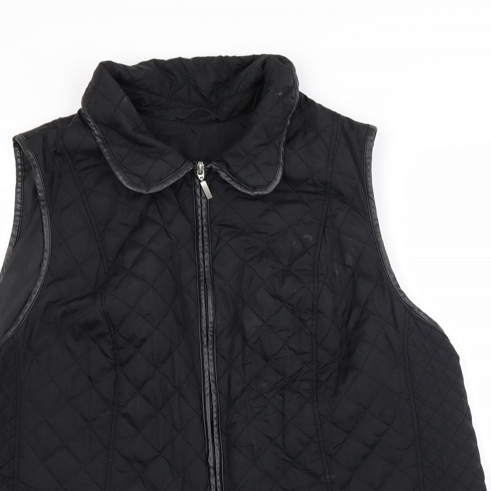 Debenhams Womens Black   Gilet Coat Size 28