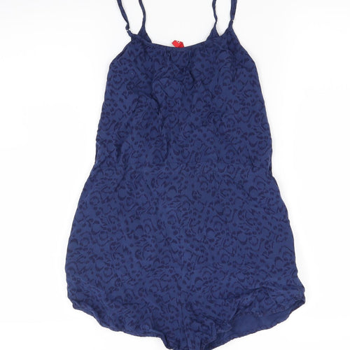 Divided Womens Blue Animal Print  Shorts One-Piece Size 8