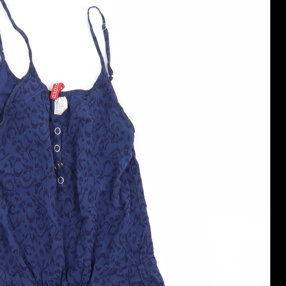 Divided Womens Blue Animal Print  Shorts One-Piece Size 8
