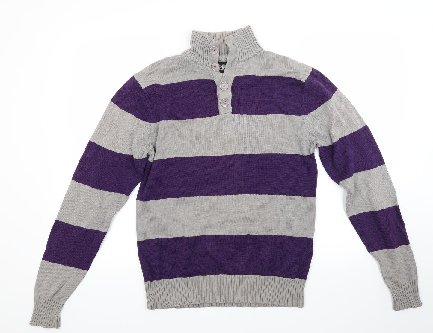 Carbow Mens Clear Striped  Pullover Jumper Size M